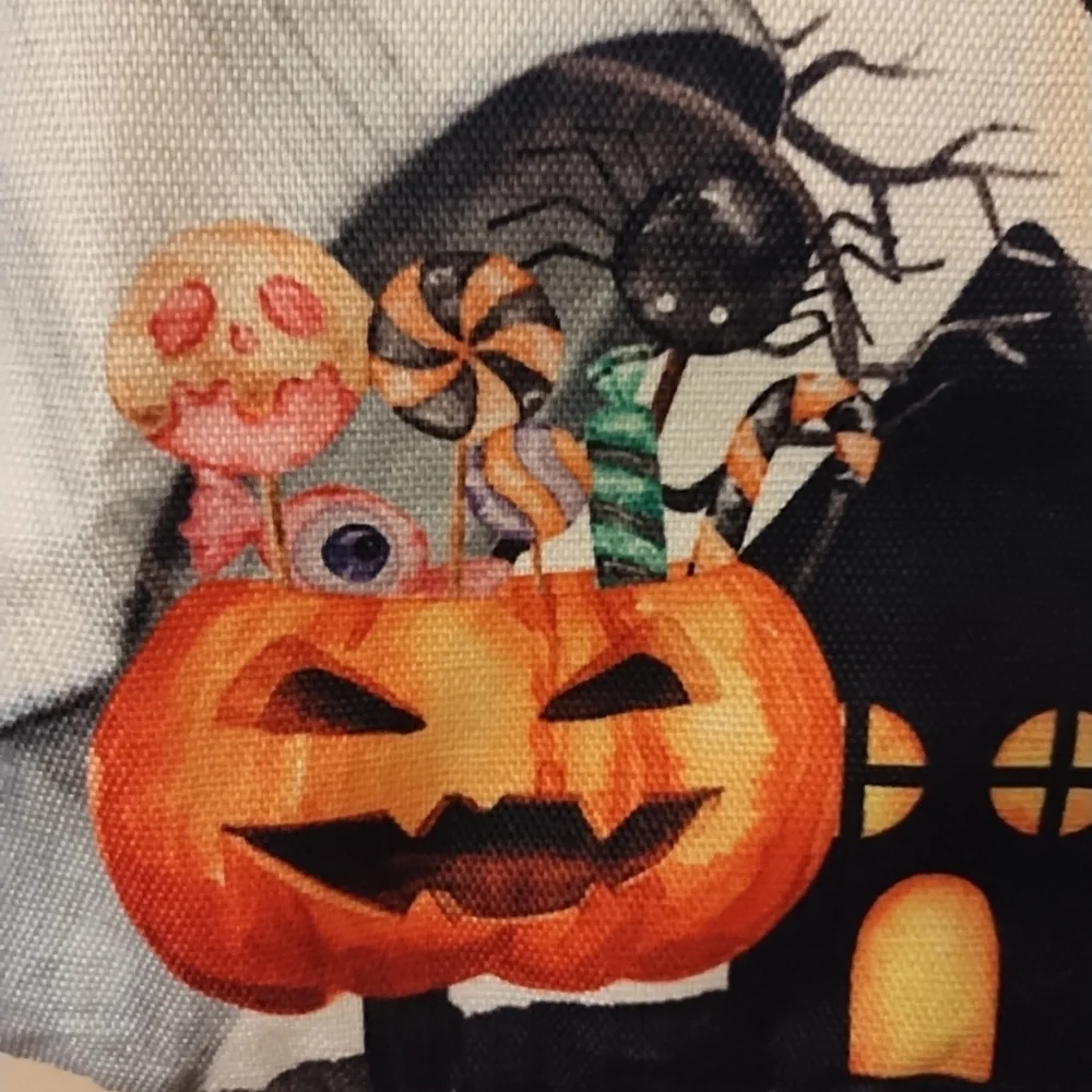 Halloween design multicolored pillow cases cover set of 2